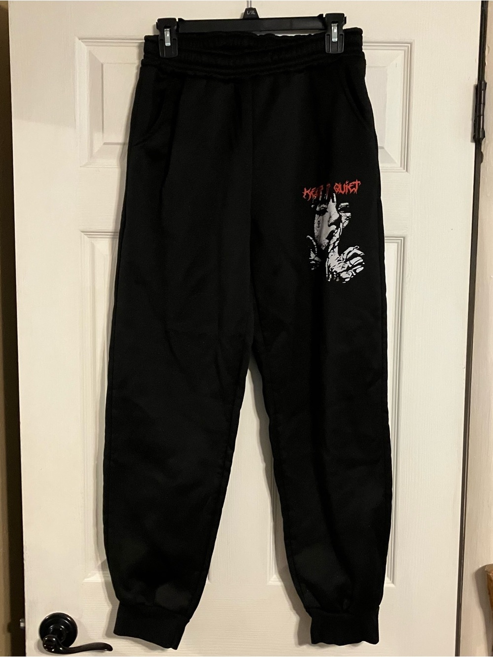 Trons Graphic Sweatpants Joggers Black Size L Runs Small